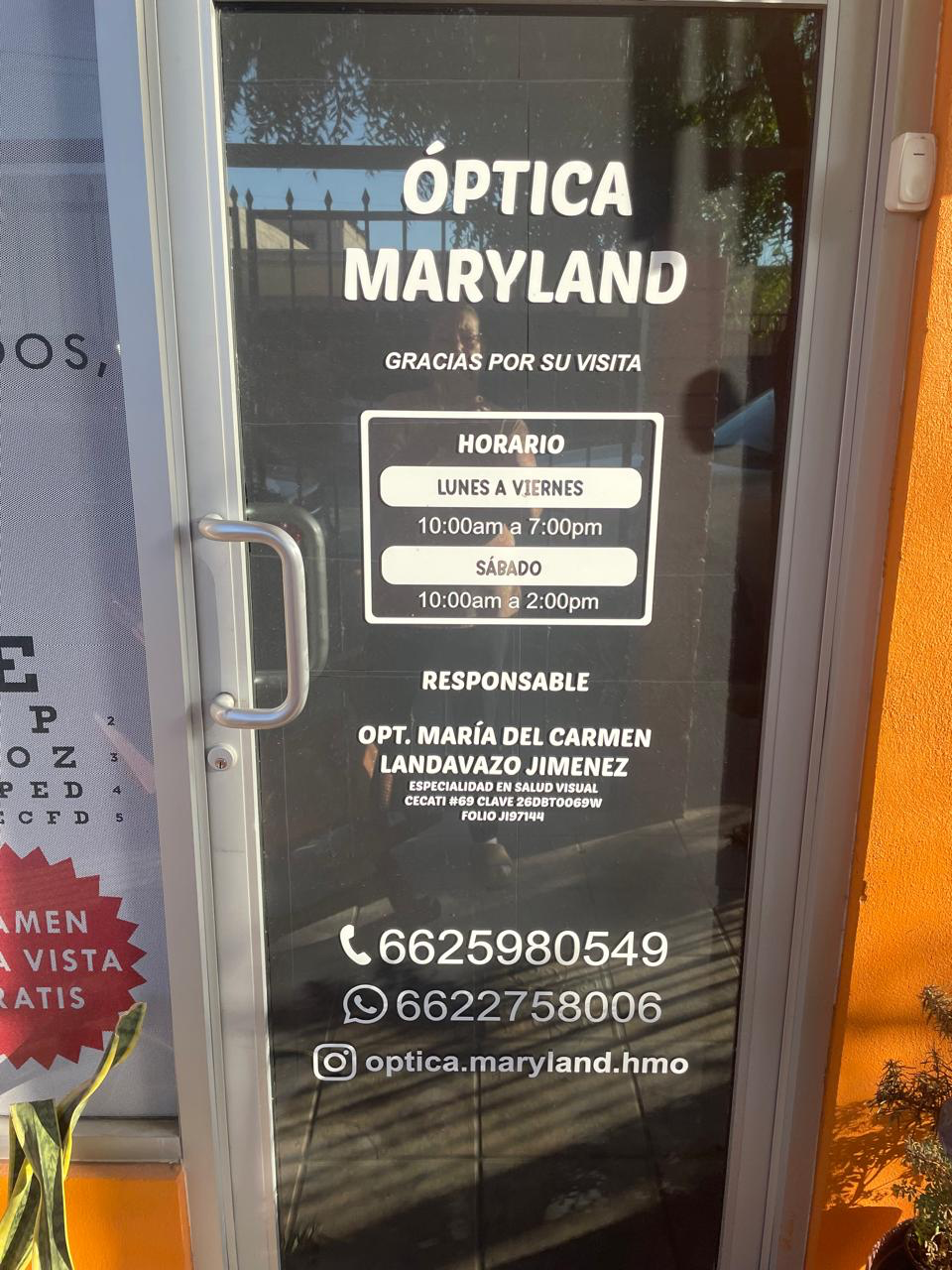 Entrada de Optica Maryland