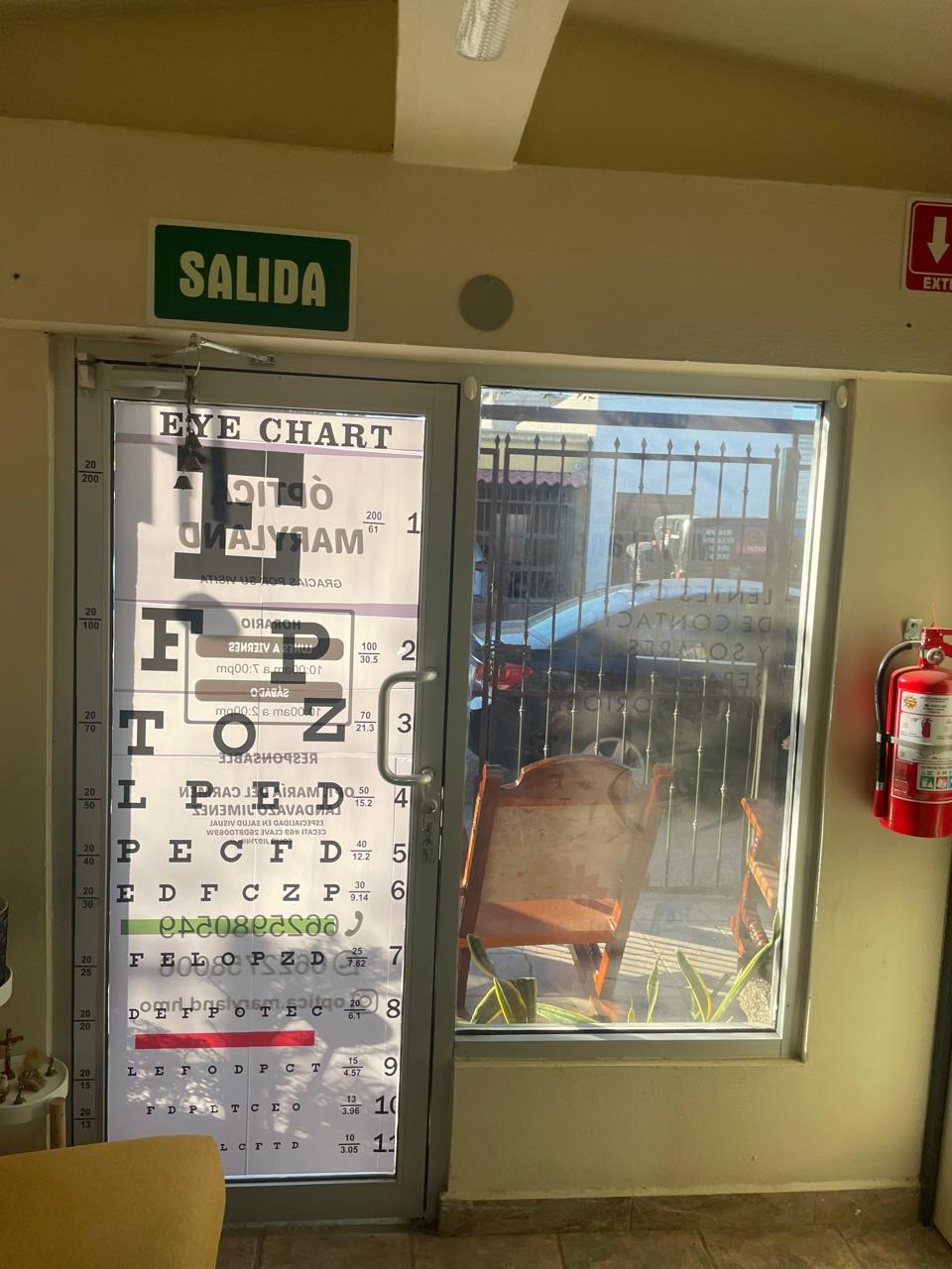 Interior de Optica Maryland